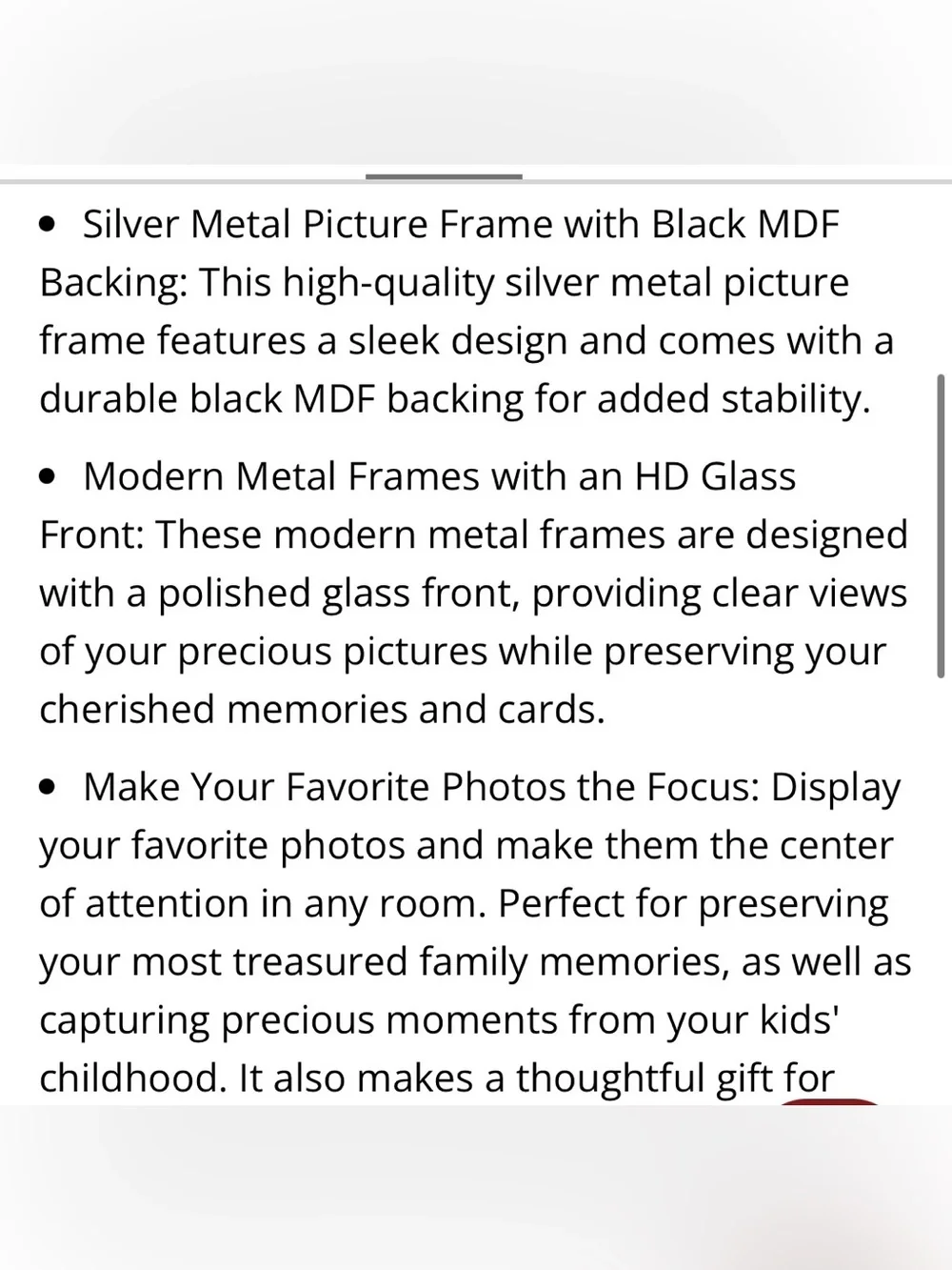 Metal Picture Frames 8x10” (2-Pack) BLACK